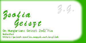 zsofia geiszt business card